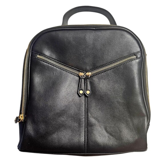 Kelly & Katie Backpack Purse Non Leather Zip Pockets Handle Black Womens - Picture 1 of 8